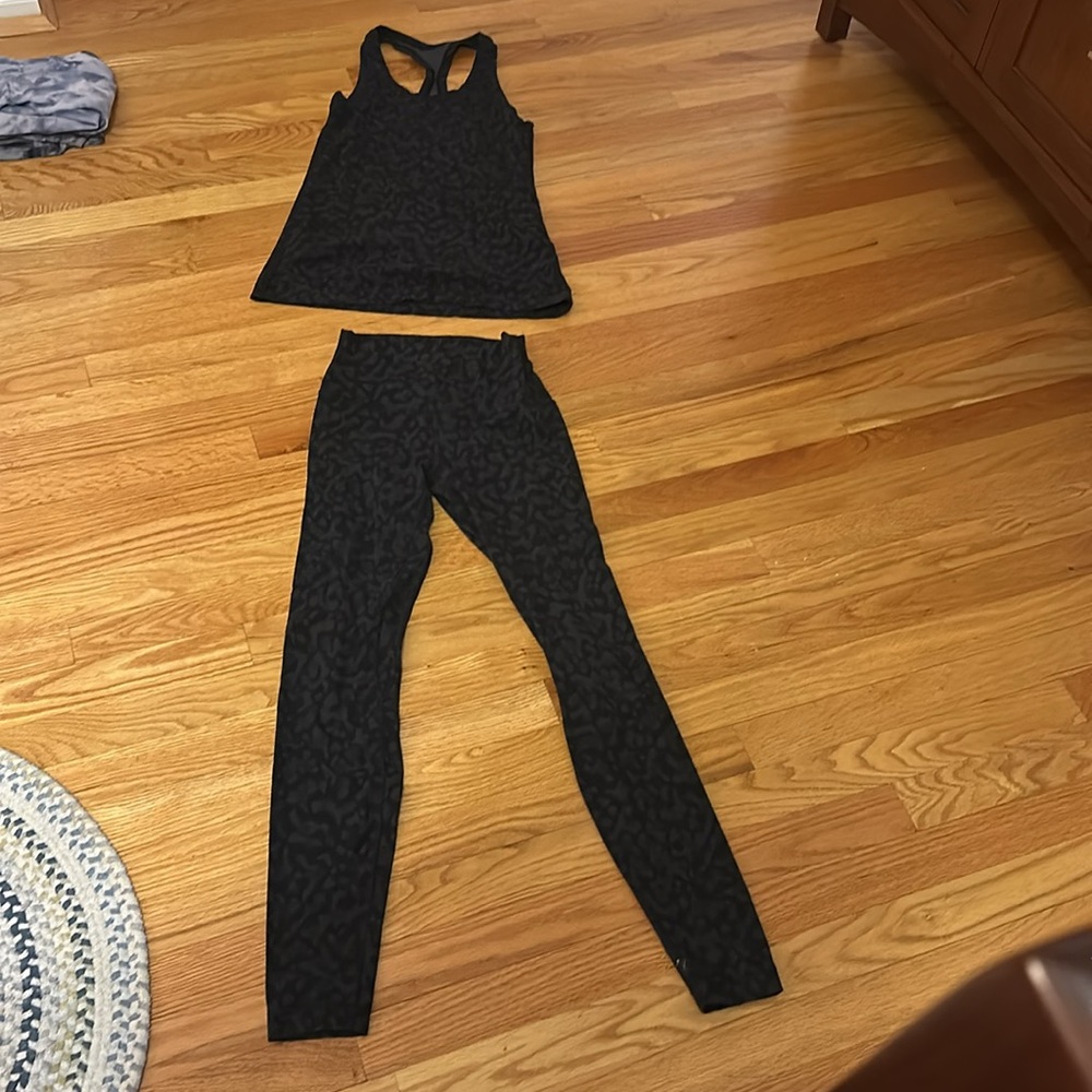 Lululemon set -racer back tank size 6 or 8) and leggings size 4